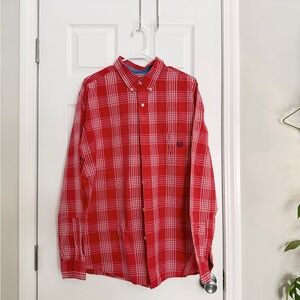 Chaps Red Checkered Men's Shirt XXL